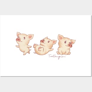 Cute Pigs Posters and Art